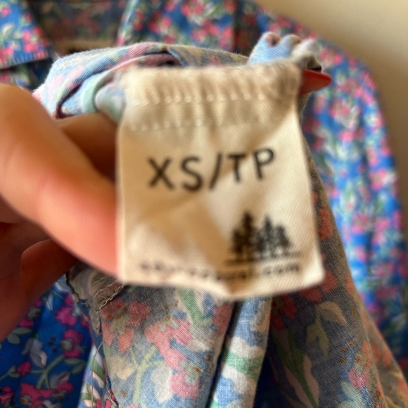 49th Apparel Floral Button Up Boyfriend Nightshirt XS GUC - Picture 3 of 13